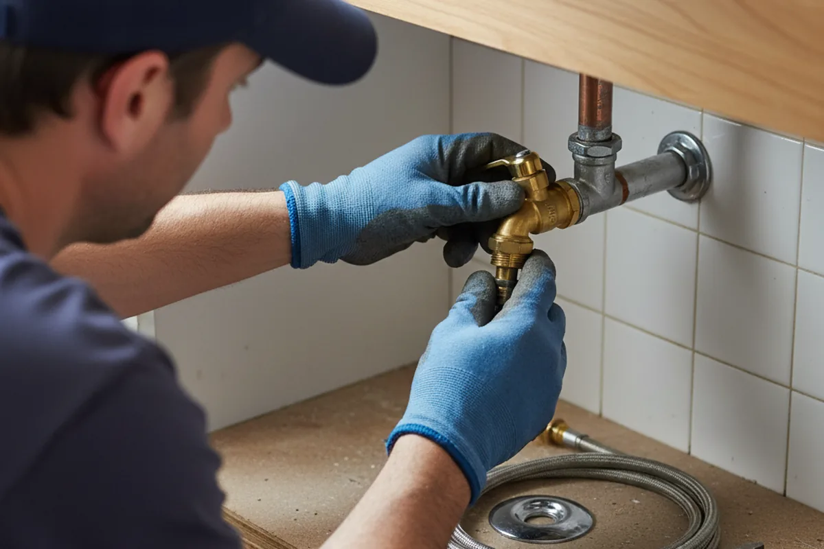 Shutoff valve and fitting work during Emergency Plumbing in Gardnerville